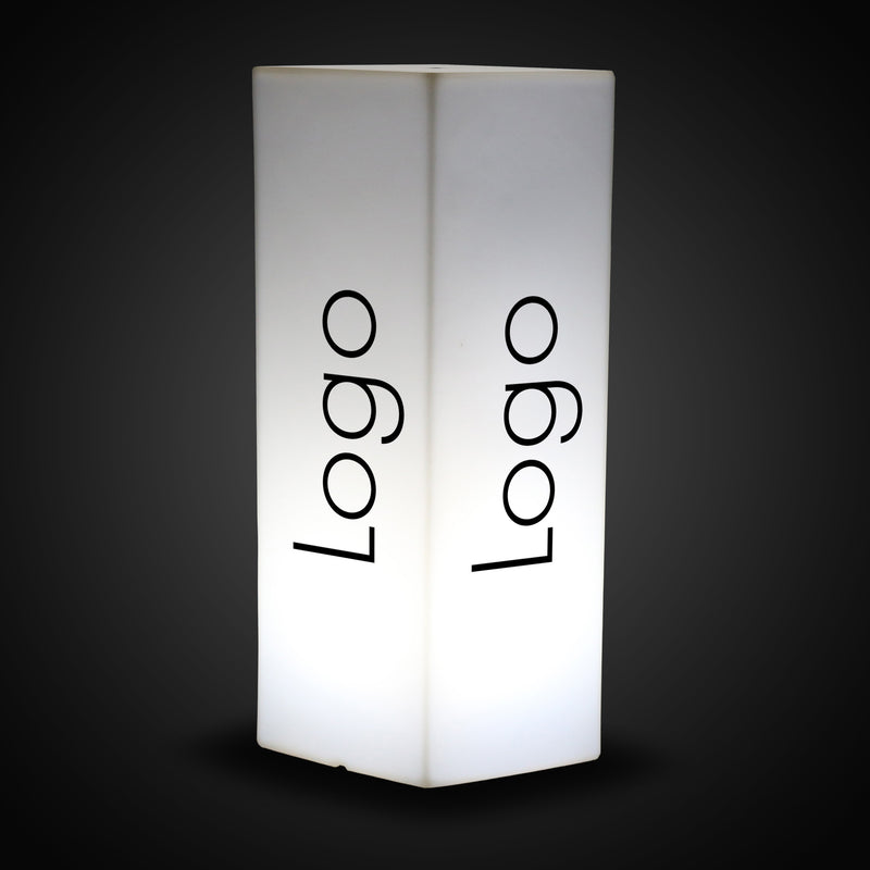 LED lichtbak, personaliseerbare verlichte reclamezuil, hoge staande verlichte display uithangbord lichtreclame voor beurs, expo, evenement