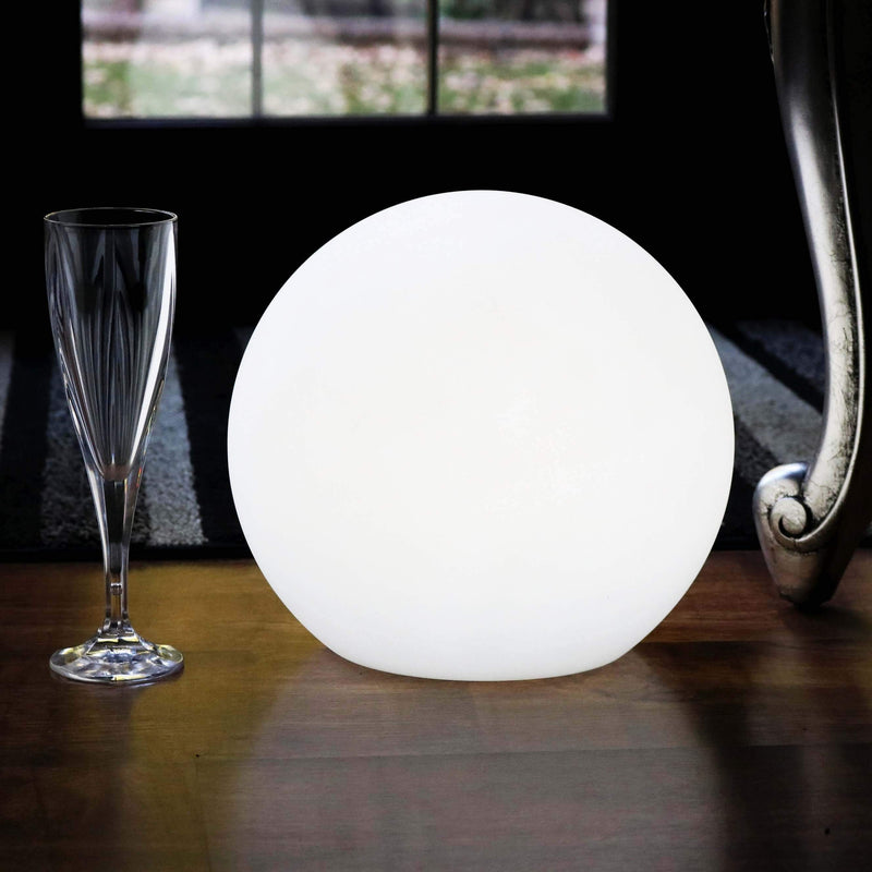 Oplaadbare Tafellamp, Dimbare LED-bol Met Afstandsbediening, 25 cm