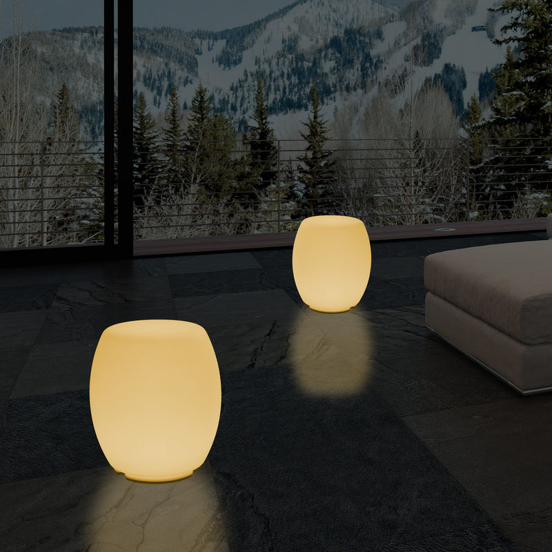 Verlichte Stoel Kruk Vloer Lamp voor Slaapkamer, 44cm Designer LED Verlichting, Warm Wit