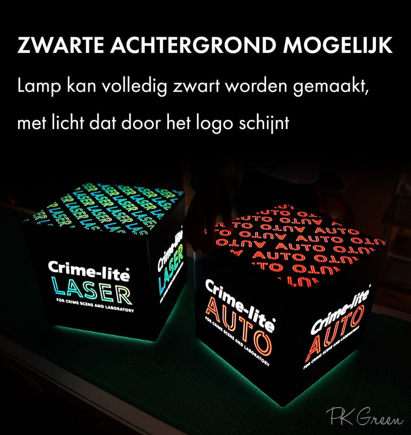 Gepersonaliseerde LED tafellamp, merk, logo verlichte kubus lichtbak