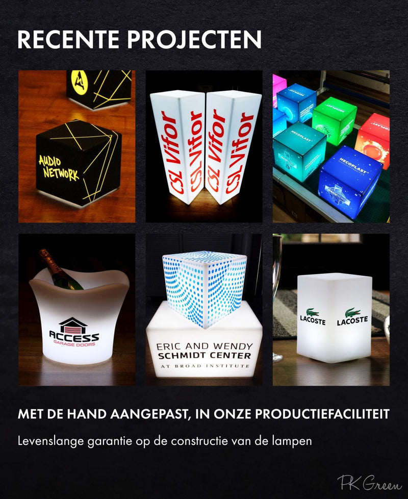 LED Champagne houder ijsemmer wijnkoeler met logo, verlichte display lichtbak, op maat gemaakte tafeldecoratie, promotiemateriaal