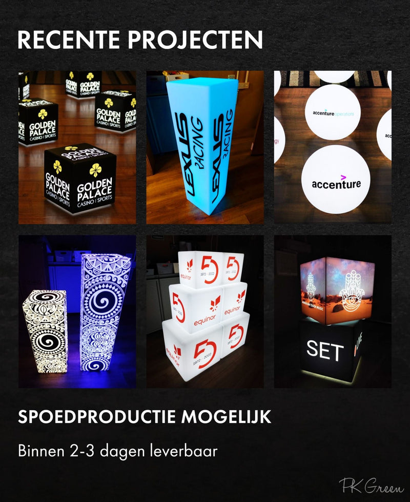 LED Champagne houder ijsemmer wijnkoeler met logo, verlichte display lichtbak, op maat gemaakte tafeldecoratie, promotiemateriaal