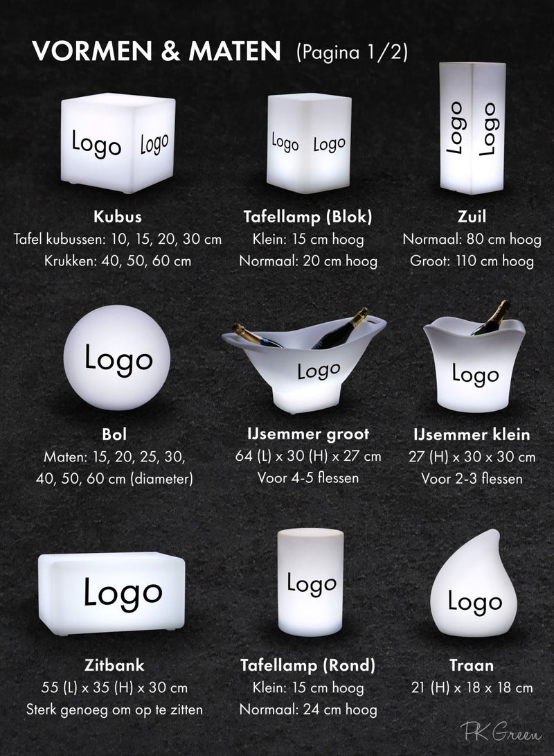 Gepersonaliseerde Designer LED Tafellamp met logo, op maat gemaakte display lamp, licht