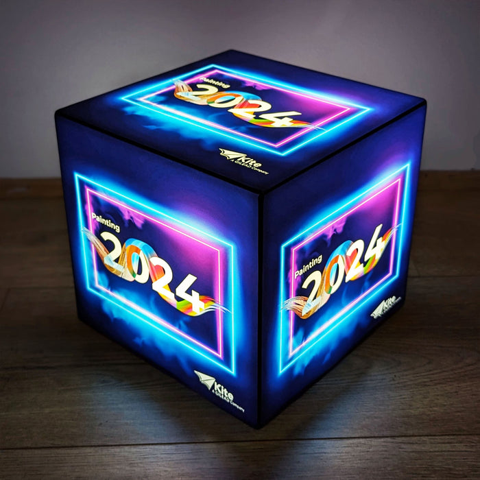 Gepersonaliseerde LED verlichting, verlichte display, lichtbakreclame voor beurs, display lamp, reclamelicht, promotiebeurs, lichtreclame