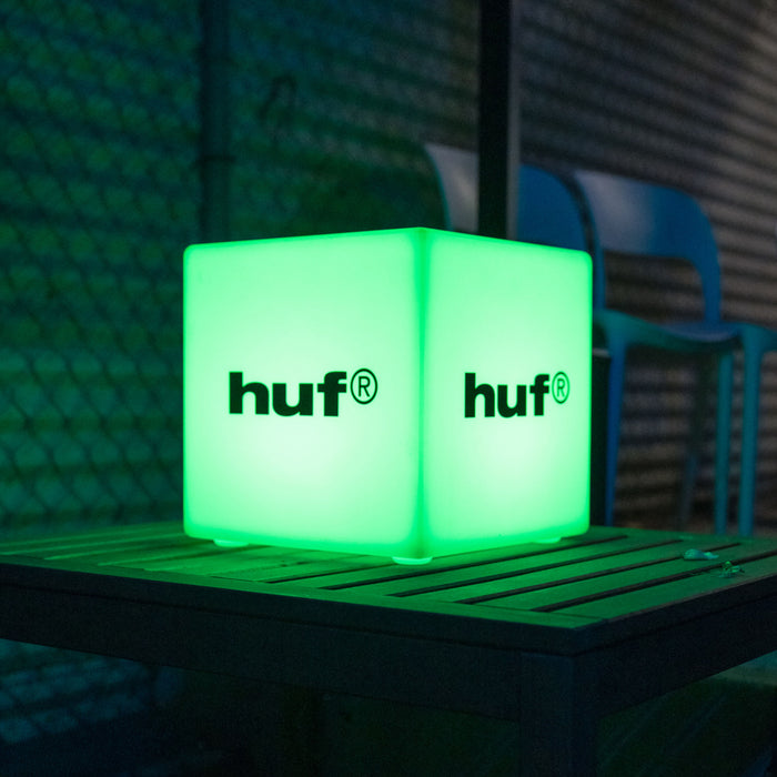 Gepersonaliseerde Promotie lamp, Lichtbak met bedrijfslogo, Kubus, reclameverlichting