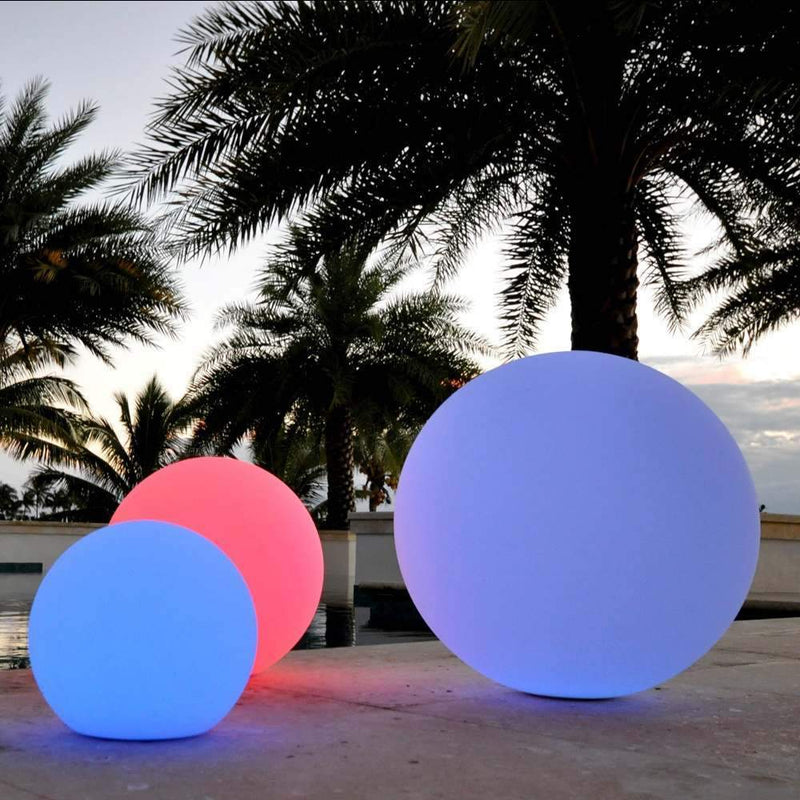 Grote 50cm LED Bol, Draadloze Meerkleurige Vloerlamp Afstandsbediening