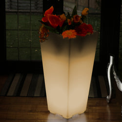 Hoge 75cm Vaas, LED bloempot, Sfeerverlichting, Decoratieve E27 Lamp, Warm Wit