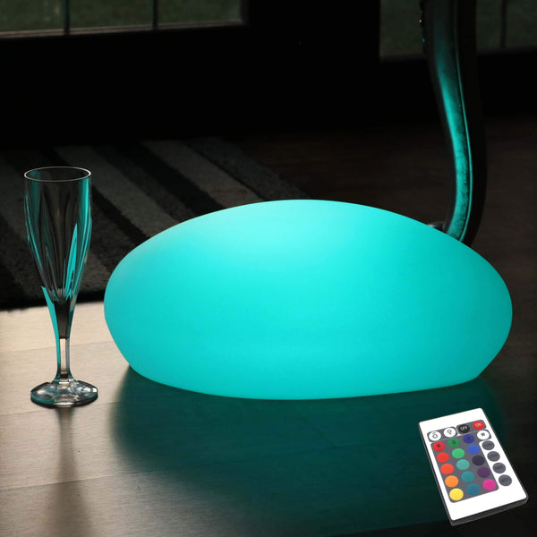 Designer LED Tafellamp, Draadloze Meerkleurige Sfeerverlichting, Steen