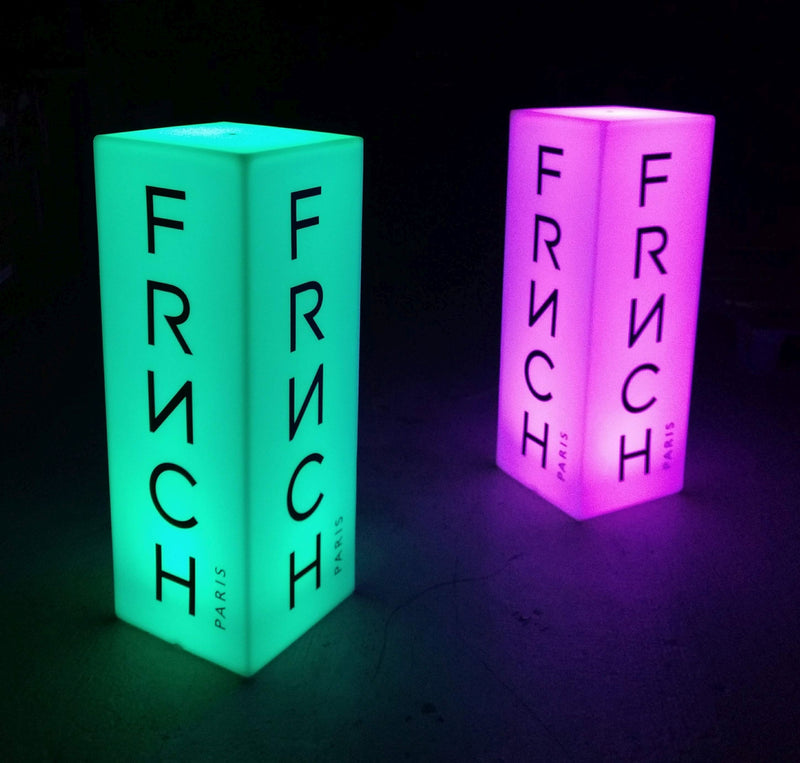 LED lichtbak, personaliseerbare verlichte reclamezuil, hoge staande verlichte display uithangbord lichtreclame voor beurs, expo, evenement