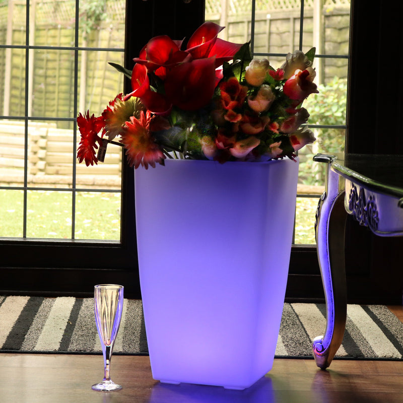LED Bloemenvaas, 50cm Lichtgevende Vaas, Op Netvoeding, Buitenverlichting, Tuinlamp