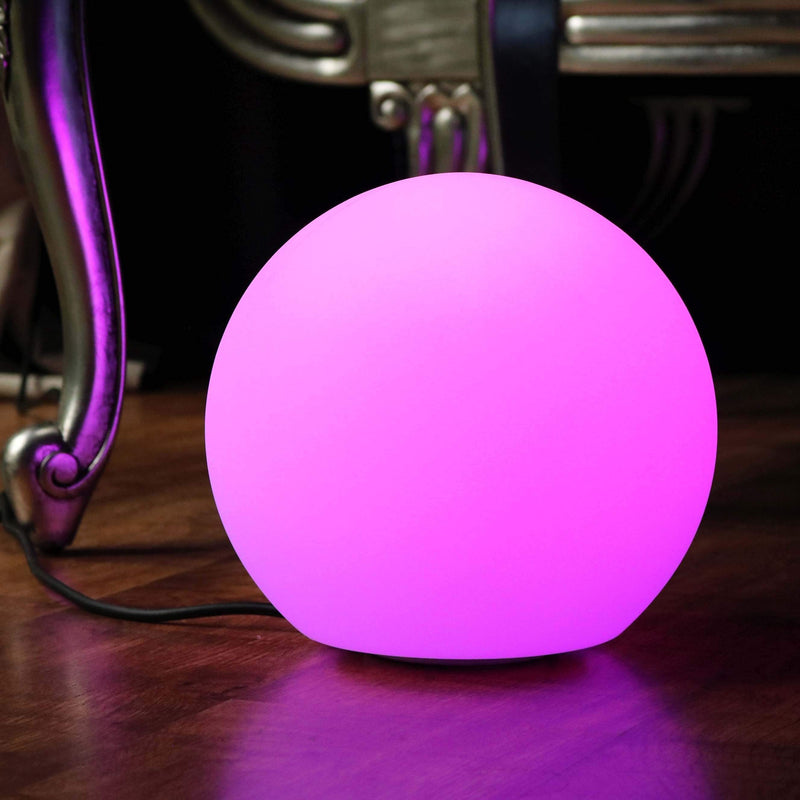 Bedlamp Op Netvoeding, 20cm Meerkleurige LED Bol Met Afstandsbediening