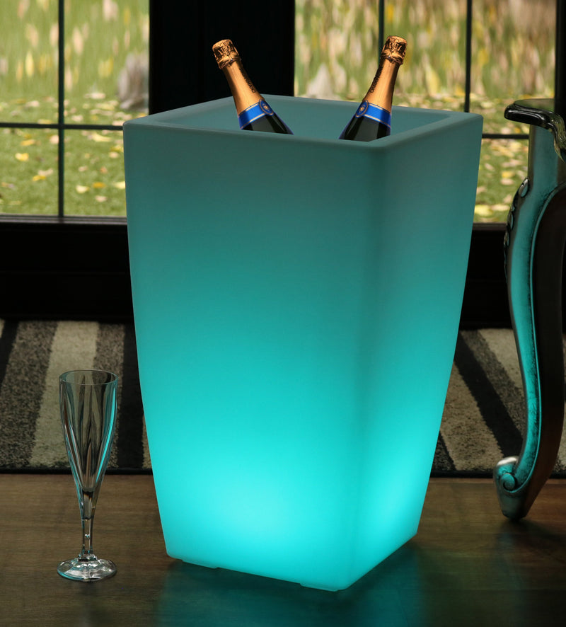 Buitenlamp, LED Wijnkoeler Champagnekoeler IJsemmer, Drankenkoeler, 50 cm, Tuinverlichting