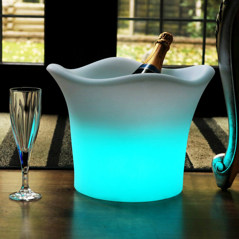 LED Lichtgevende Wijnkoeler, Champagnekoeler, Op Netvoeding, Feestverlichting, Tuinlamp, Buiten