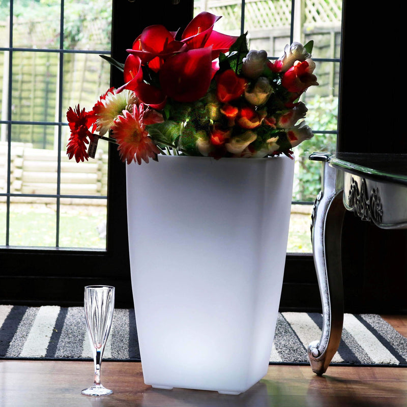 LED Vaas, Buitenlamp, Tuinverlichting, Bloempot, 50cm Hoog
