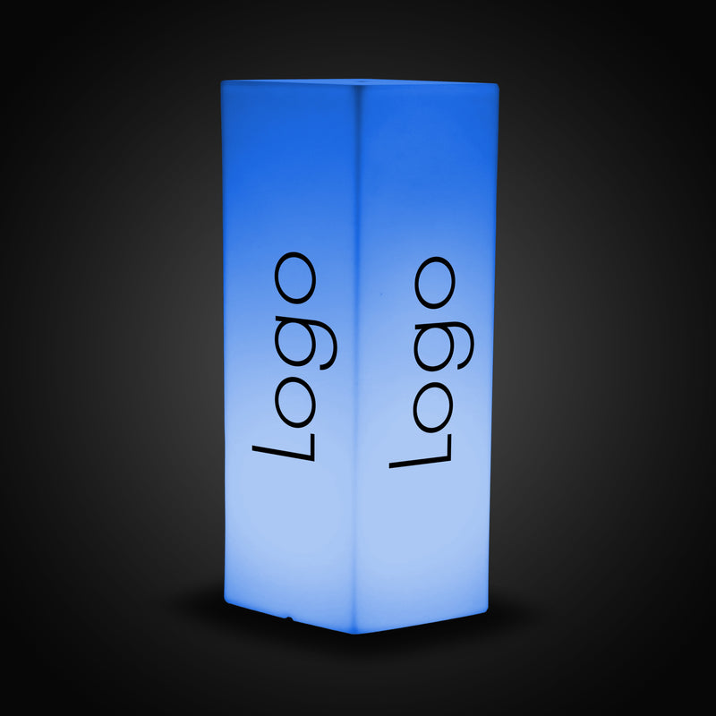 LED lichtbak, personaliseerbare verlichte reclamezuil, hoge staande verlichte display uithangbord lichtreclame voor beurs, expo, evenement