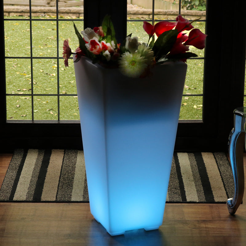 LED Bloemenvaas Plantenpot, 75cm Grote Staande Verlichte Vaas, Buitenverlichting, Tuinlamp