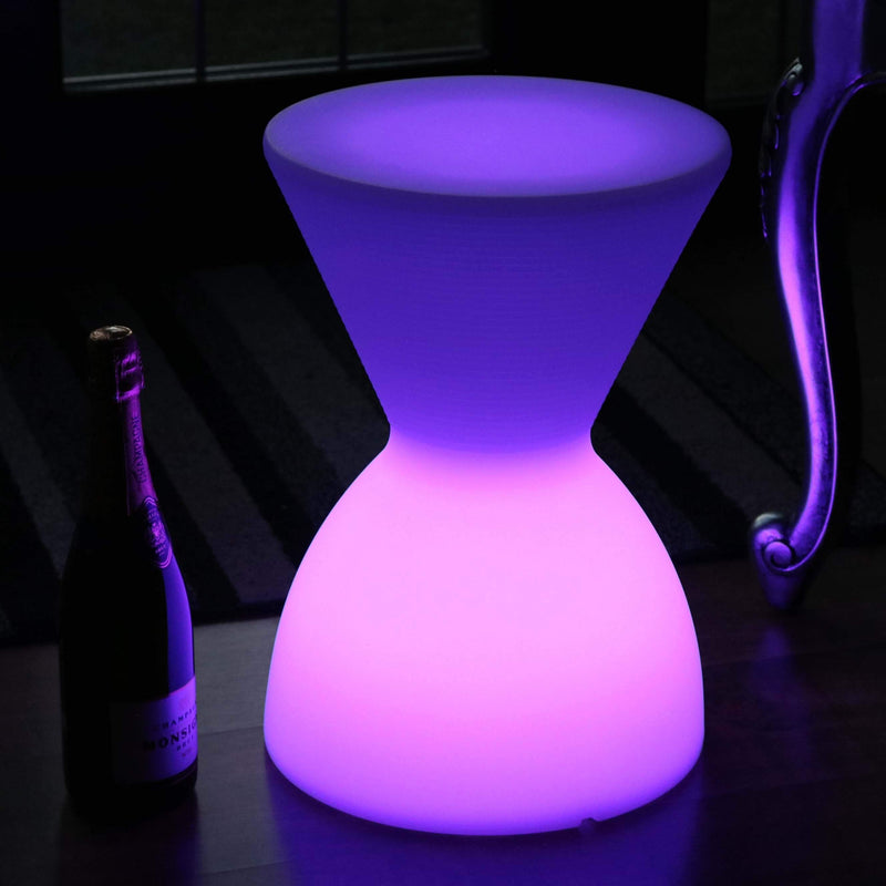 LED Kruk Lamp, Draadloos Meerkleurige Stoel, Bijzettafel Vloerlamp