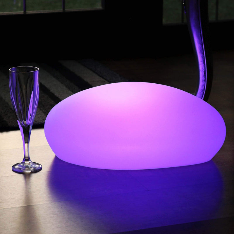 Designer LED Tafellamp, Draadloze Meerkleurige Sfeerverlichting, Steen