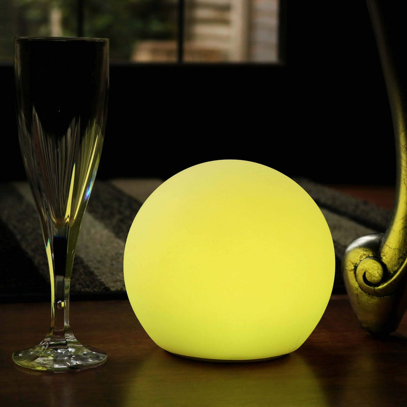 Nachtlamp, Bedlamp, Verlichte Meerkleurige LED-bol, Draadloos, 15 cm