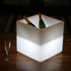 Grote 40 x 40 cm LED Ijsemmer Wijn Champagne Koeler, Fles Drankenhouder, Multi Colour RGB