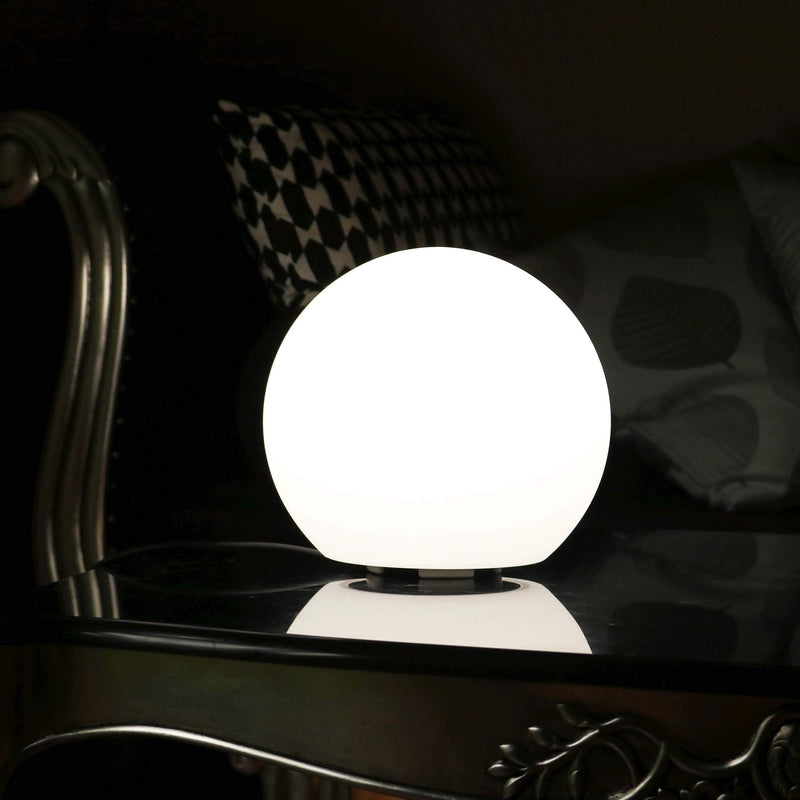Ronde LED Tafellamp 25cm, Op Netvoeding, Met E27 Lamp Wit