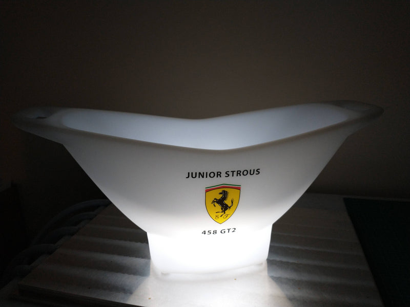 LED Champagne houder ijsemmer wijnkoeler met logo, verlichte display lichtbak, op maat gemaakte tafeldecoratie, promotiemateriaal