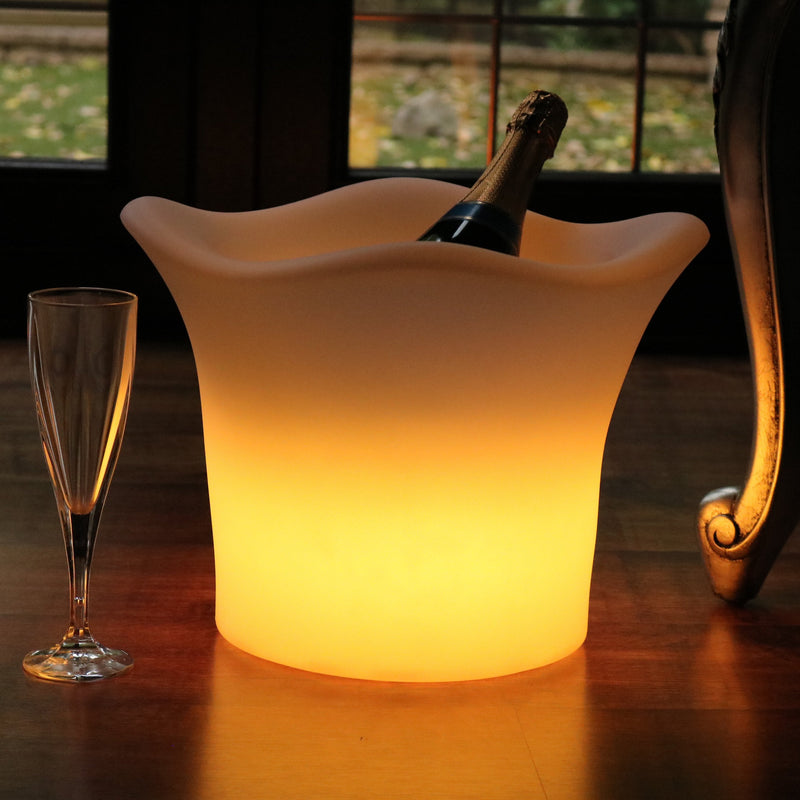 LED Lichtgevende Wijnkoeler, Champagnekoeler, Op Netvoeding, Feestverlichting, Tuinlamp, Buiten