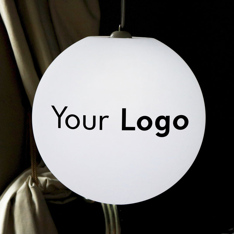 Gepersonaliseerde LED plafondlamp, op maat gemaakt, met logo E27 hanglamp, 50 cm bol