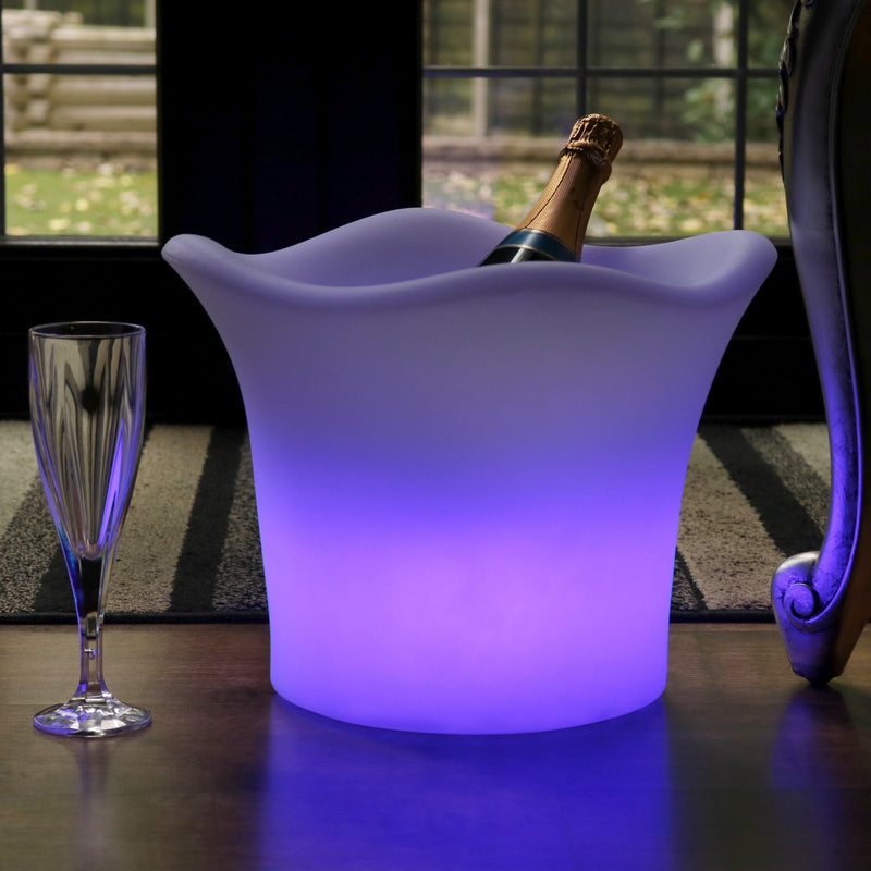 LED Lichtgevende Wijnkoeler, Champagnekoeler, Op Netvoeding, Feestverlichting, Tuinlamp, Buiten