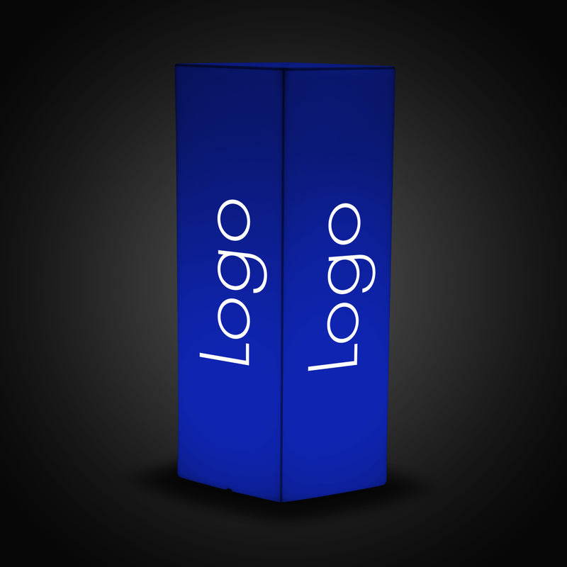Zuil Logo Lichtbak, groot verlicht merk of logo op maat gemaakte lamp, display voor promotie, beurs, tentoonstelling, vakbeurs, evenement