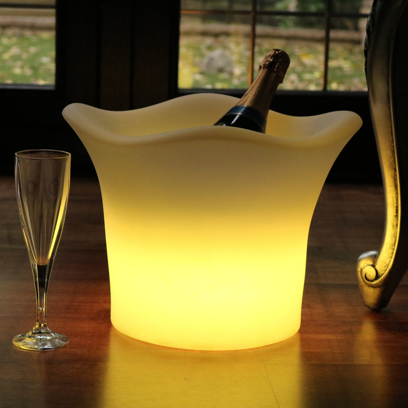 LED Lichtgevende Wijnkoeler, Champagnekoeler, Op Netvoeding, Feestverlichting, Tuinlamp, Buiten