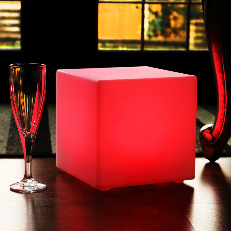 Oplichtende LED Kubus 20cm, Draadloze RGB Lamp Met Afstandsbediening