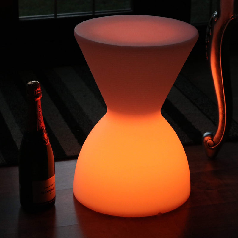 LED Kruk Lamp, Draadloos Meerkleurige Stoel, Bijzettafel Vloerlamp