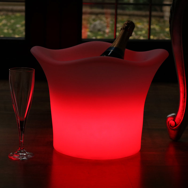 LED Lichtgevende Wijnkoeler, Champagnekoeler, Op Netvoeding, Feestverlichting, Tuinlamp, Buiten