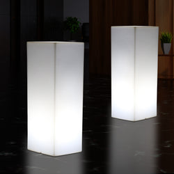 110 x 30 cm Hoge LED Zuil Vloerverlichting, Modern E27 Lichtzuil, Wit, Sfeerlicht