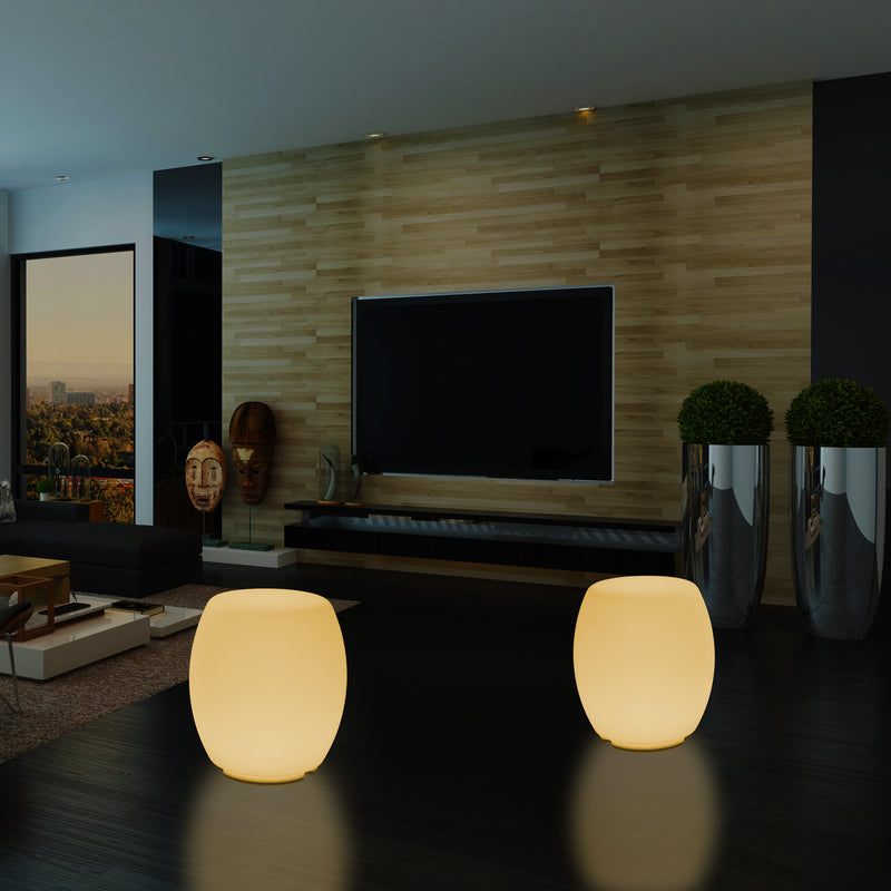 Verlichte Stoel Kruk Vloer Lamp voor Slaapkamer, 44cm Designer LED Verlichting, Warm Wit