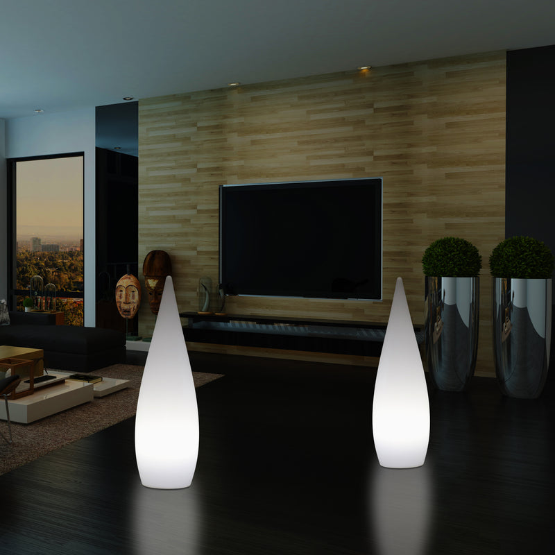 80cm Designer Binnenverlichting Woonkamer, E27 Staande Vloerlicht, Waterdruppel, Lamp, Wit