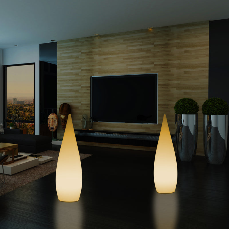 Decoratieve E27 Vloerlamp voor Slaapkamer, 80cm Binnenverlichting LED Waterdruppel, Warm Wit Licht