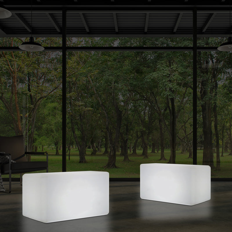 LED Zitbank Kruk, Lamp 55 x 35 cm, Stoel, Moderne E27 Vloerlamp voor de Woonkamer, Wit
