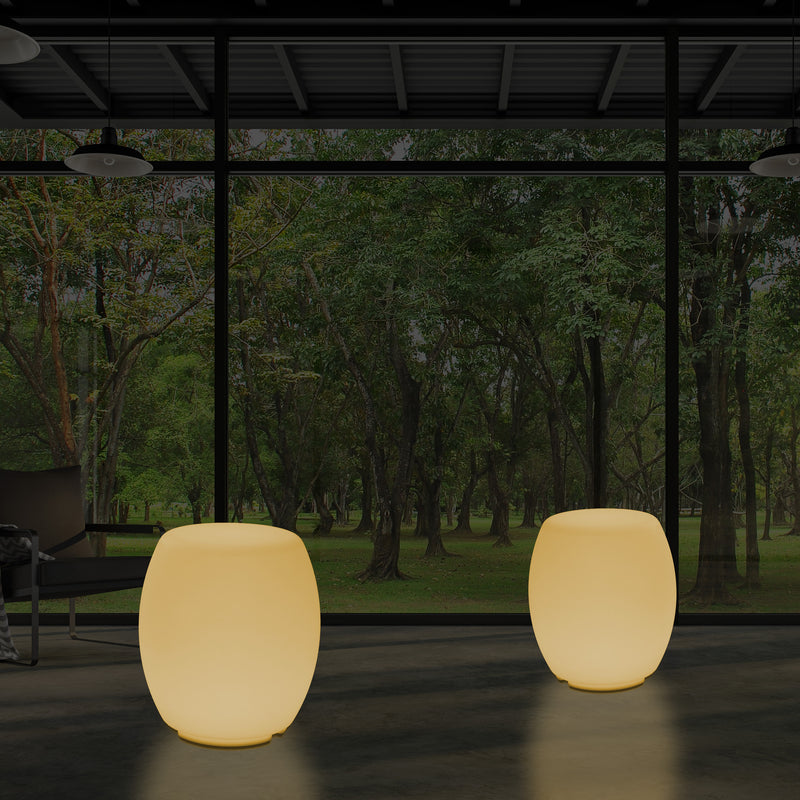Verlichte Stoel Kruk Vloer Lamp voor Slaapkamer, 44cm Designer LED Verlichting, Warm Wit