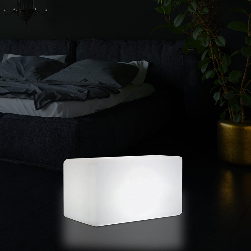 LED Zitbank Kruk, Lamp 55 x 35 cm, Stoel, Moderne E27 Vloerlamp voor de Woonkamer, Wit