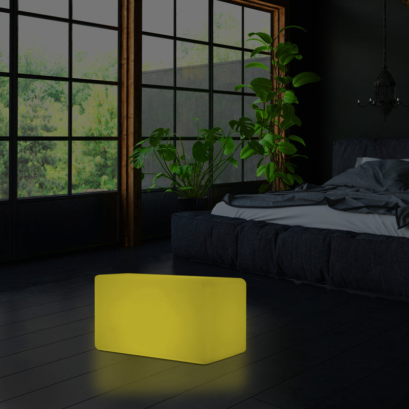 LED Zitbank, Bankje, Meerkleurige Moderne Stoel, Zitje, 55 x 35 cm RGB Dimbare Vloerlamp