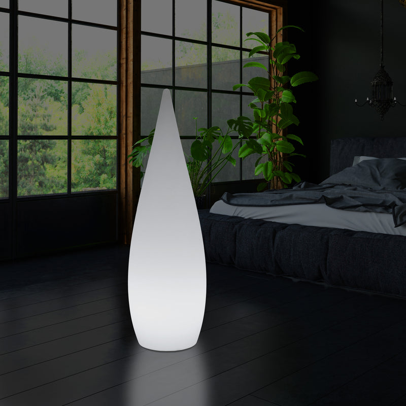 150cm 1,5m Design LED E27 Vloerlamp, Decoratieve Verlichting, Sfeerlicht Waterdruppel, Wit