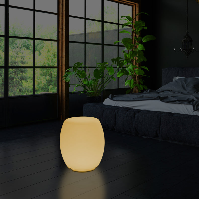 Verlichte Stoel Kruk Vloer Lamp voor Slaapkamer, 44cm Designer LED Verlichting, Warm Wit