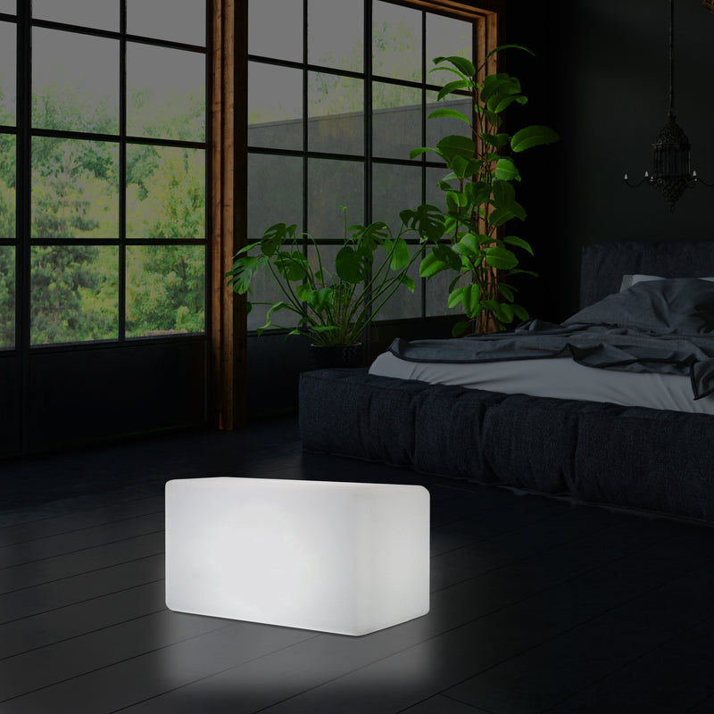LED Zitbank Kruk, Lamp 55 x 35 cm, Stoel, Moderne E27 Vloerlamp voor de Woonkamer, Wit
