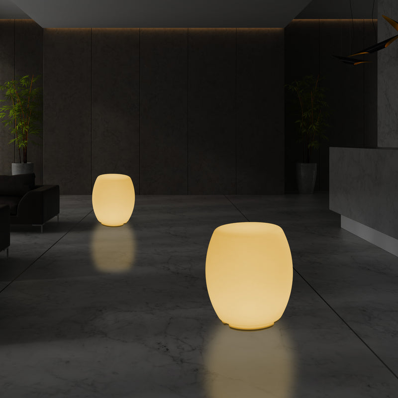 Verlichte Stoel Kruk Vloer Lamp voor Slaapkamer, 44cm Designer LED Verlichting, Warm Wit