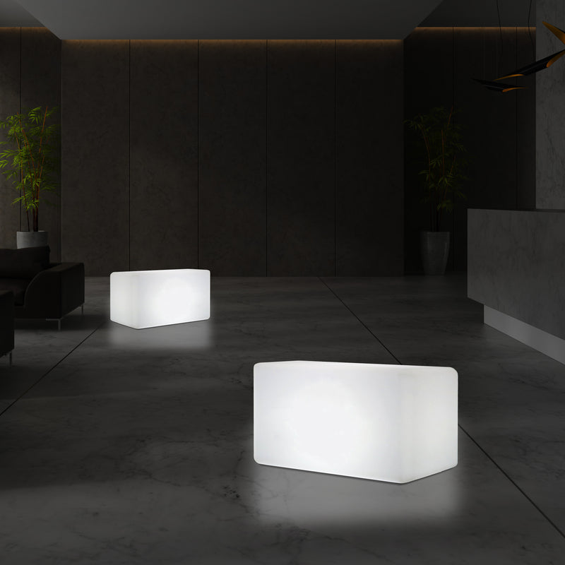 LED Zitbank Kruk, Lamp 55 x 35 cm, Stoel, Moderne E27 Vloerlamp voor de Woonkamer, Wit