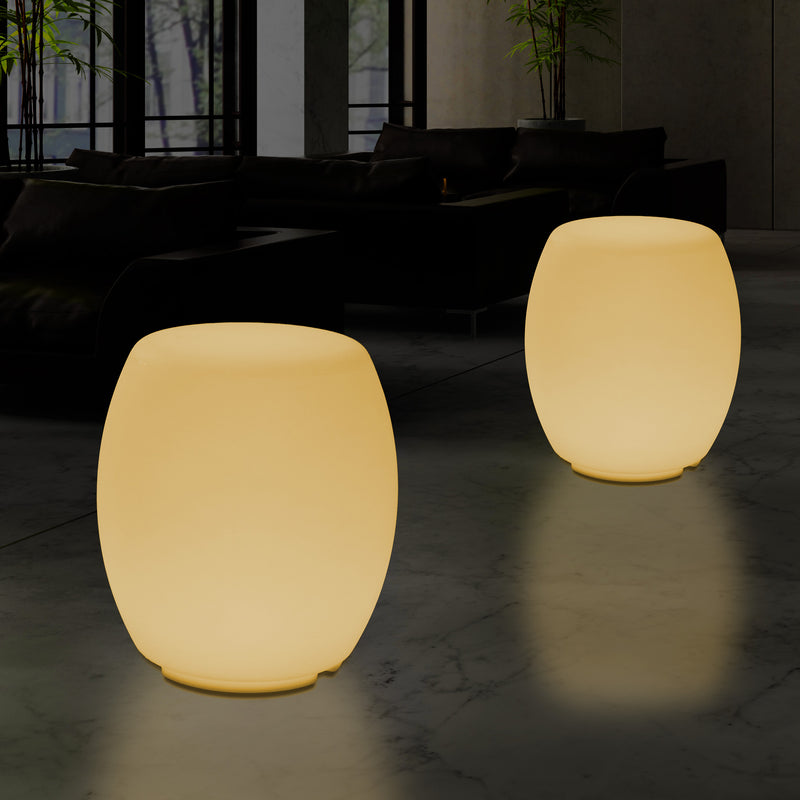 Verlichte Stoel Kruk Vloer Lamp voor Slaapkamer, 44cm Designer LED Verlichting, Warm Wit