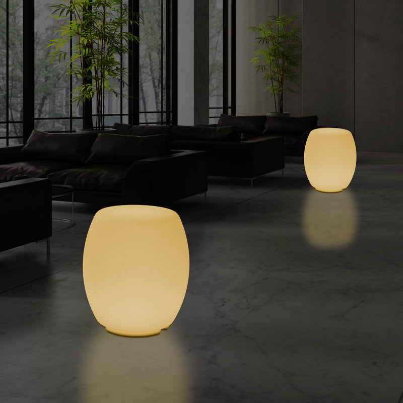Verlichte Stoel Kruk Vloer Lamp voor Slaapkamer, 44cm Designer LED Verlichting, Warm Wit