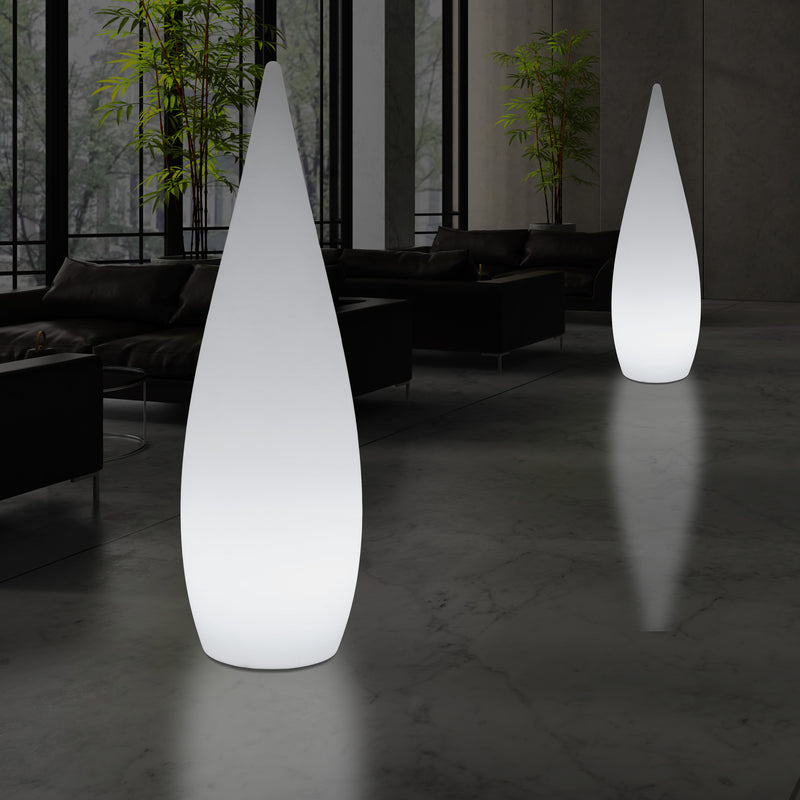 150cm 1,5m Design LED E27 Vloerlamp, Decoratieve Verlichting, Sfeerlicht Waterdruppel, Wit